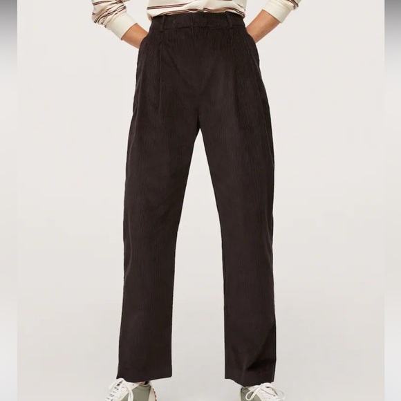 Mango Brown Corduroy Pants Trousers - Picture 2 of 5